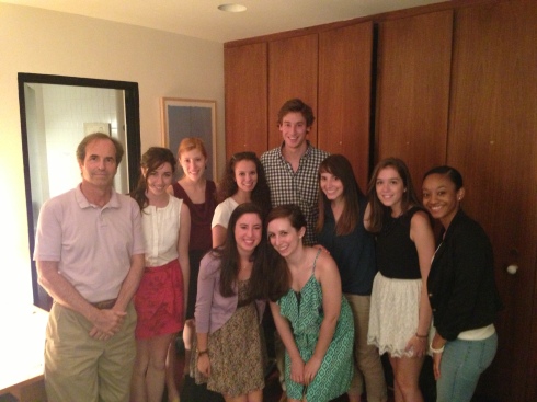 Interns with Conductor Charles Barker in Dressing Room 